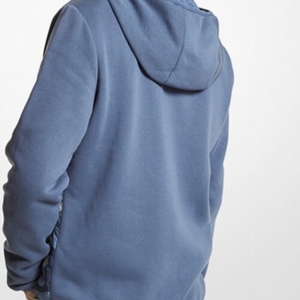 NEW MICHAEL KORS MENS Camo Quilted Nylon Hooded puffer Jacket XL vest blue NWT - Picture 3 of 17